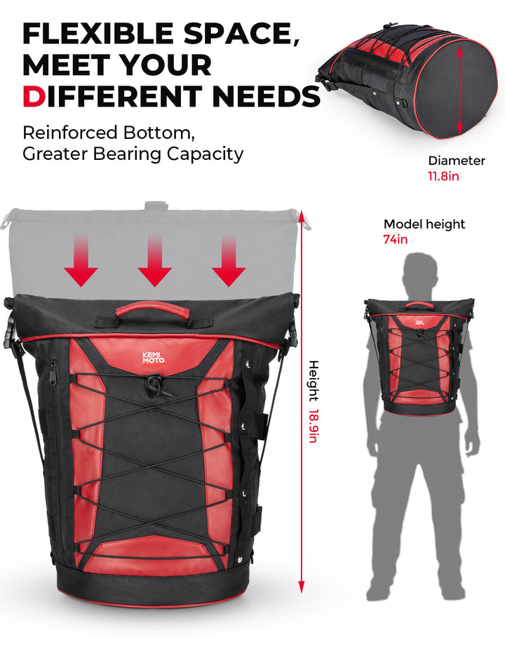 Motorcycle 30L Travel Backpack for Sportster Softail Dyna Touring - Kemimoto