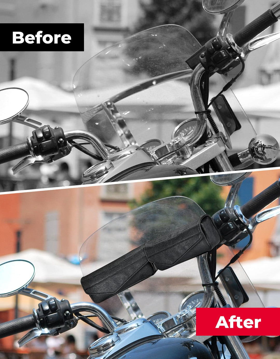 Motorcycle Windshield Bag for King-Size (2 PCS) - Kemimoto