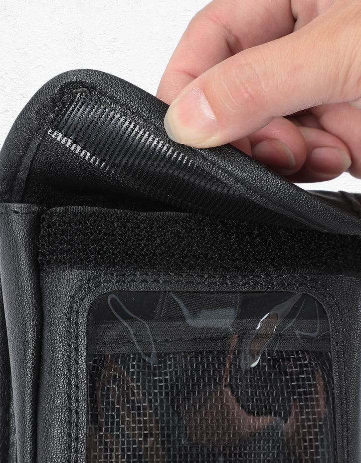 Magnetic PU Leather Motorcycle Tank Phone Bag, 6.9 Inch - Kemimoto