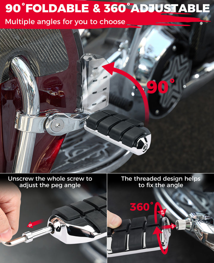 Motorcycle Highway Pegs, Foot Pegs for Sportster Softail Dyna - Kemimoto