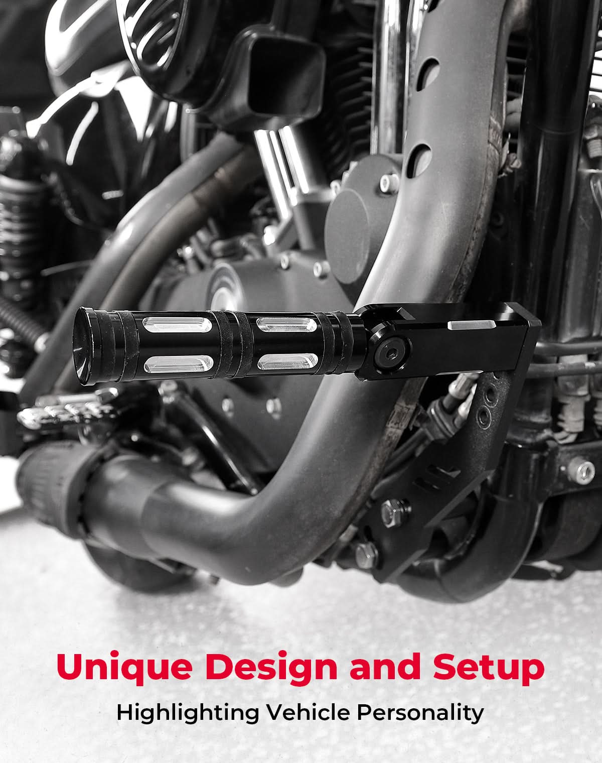 Highway Pegs Adjustable Foot Pegs Mount Kit for Sportster 883 1200 Iron 883 - Kemimoto