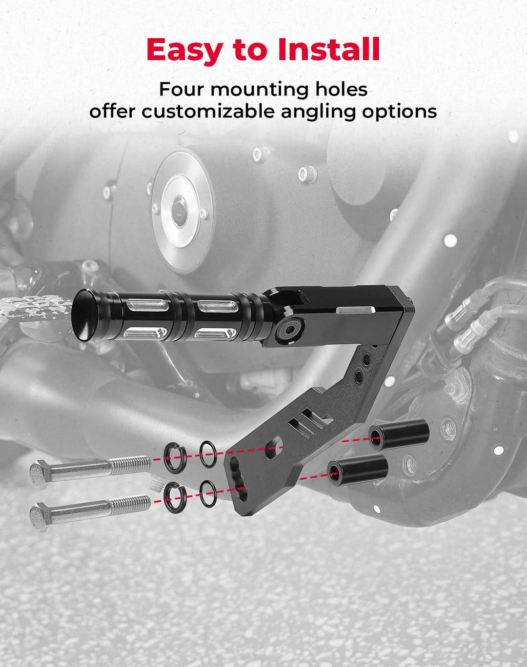 Highway Pegs Adjustable Foot Pegs Mount Kit for Sportster 883 1200 Iron 883 - Kemimoto