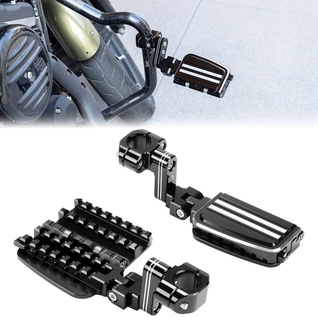 CNC Highway Pegs For 1.25" Motorcycle Engine Guard