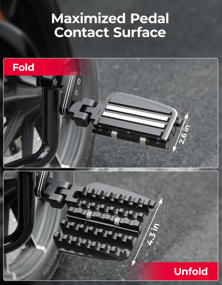 CNC Highway Pegs For 1.25" Motorcycle Engine Guard