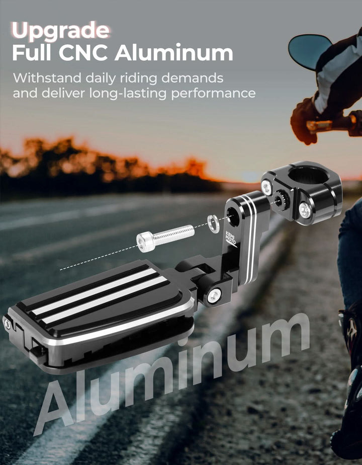 CNC Highway Pegs For 1.25" Motorcycle Engine Guard