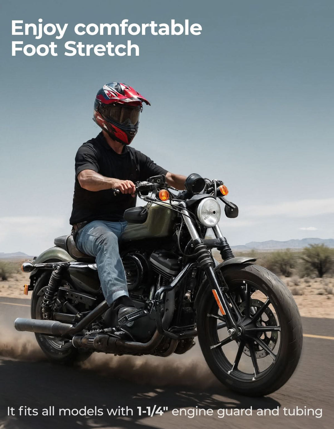 CNC Highway Pegs For 1.25" Motorcycle Engine Guard