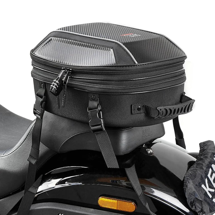 11-21L Expandable EVA Hard Shell Motorcycle Tail Bag For Touring Commuting