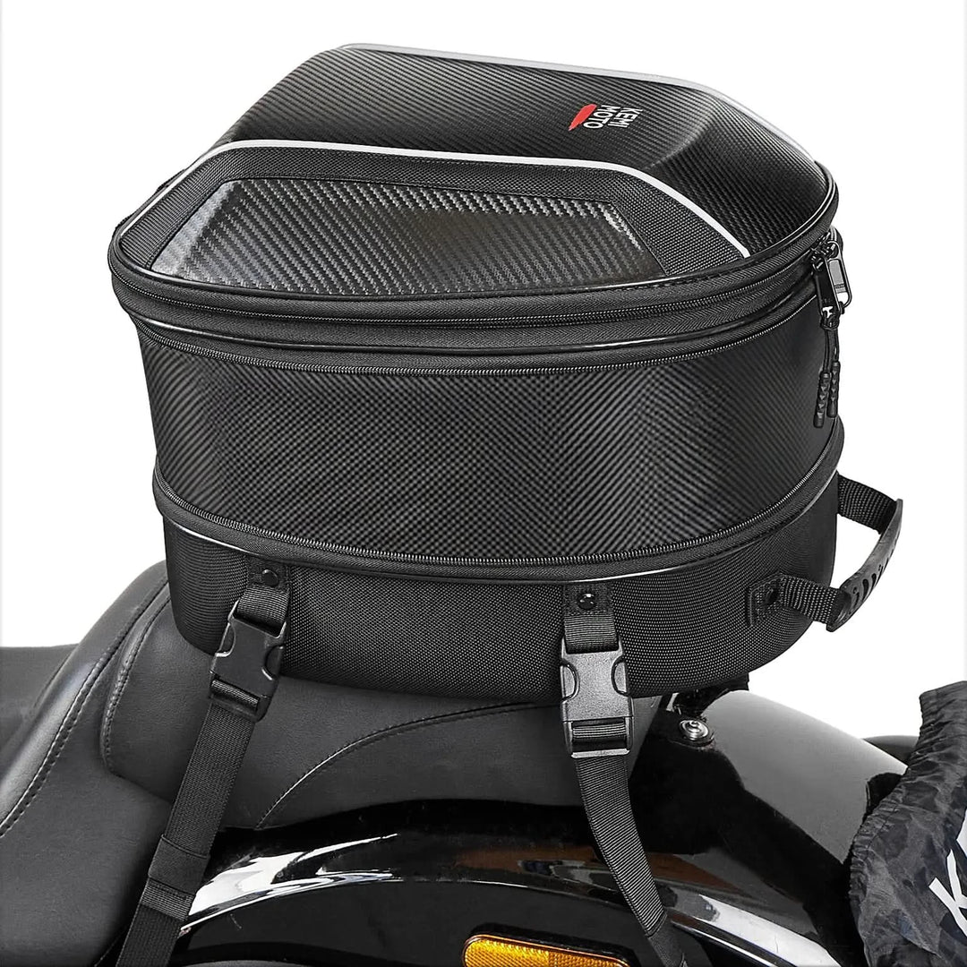 11-21L Expandable EVA Hard Shell Motorcycle Tail Bag For Touring Commuting