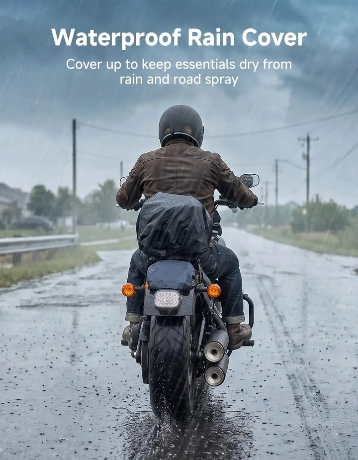 11-21L Expandable EVA Hard Shell Motorcycle Tail Bag For Touring Commuting