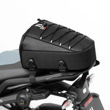 10L Motorcycle Tail Bag Carbon Fiber Rain Cover Shoulder Strap