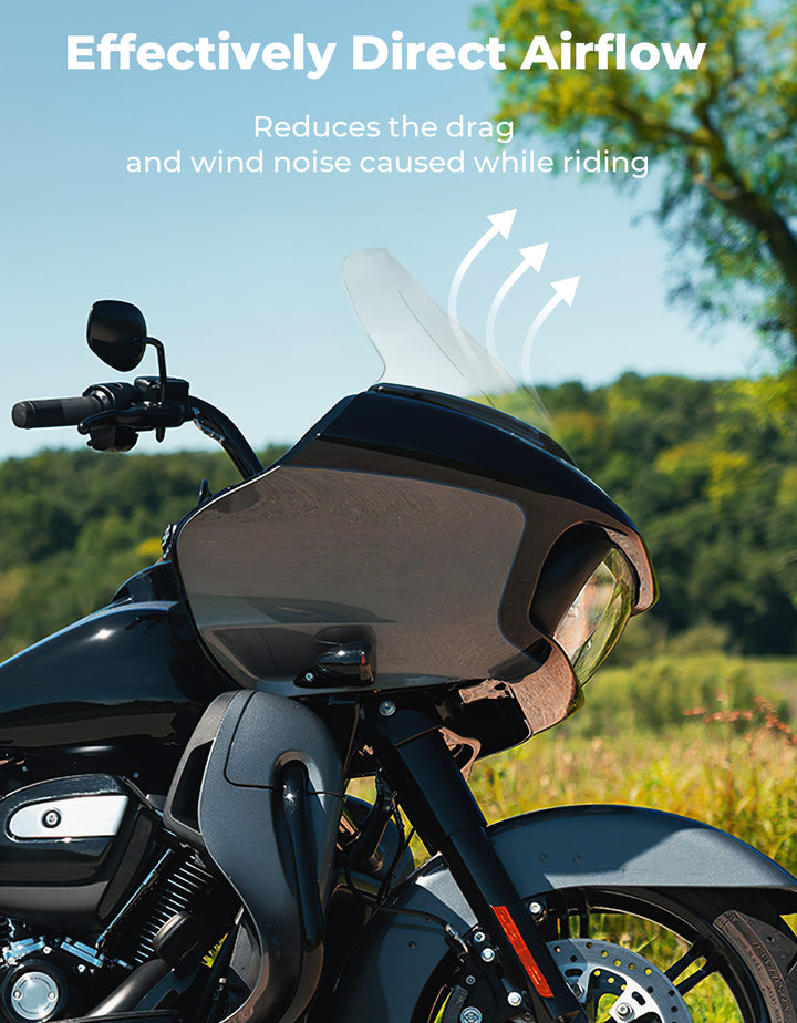 Clear 14" Windshield Windscreen Acrylic for Touring Road Glide 2015-2024 - Kemimoto
