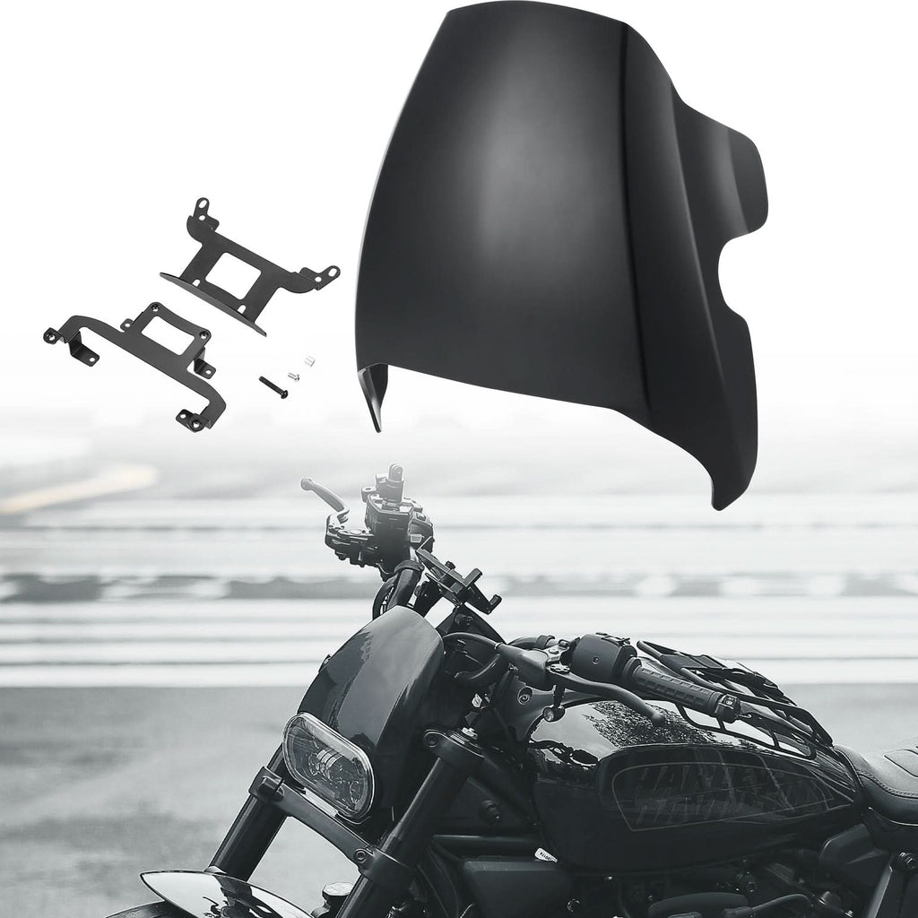 Krator Quarter Fairing Windshield Kit - Black & Smoke Fairing For Harley Sportster 883 1200