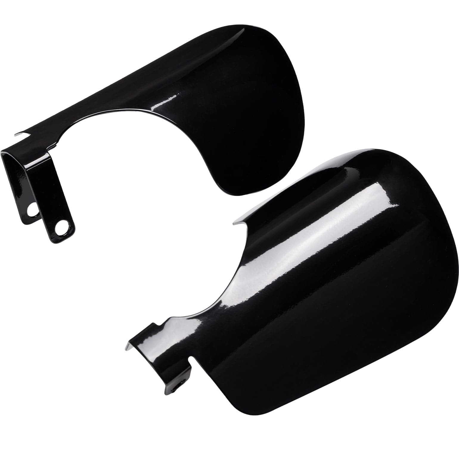 thumbnail image 2 of StarknightMT Motorcycle Handguards Black Coffin Cut Stainless Steel Hand Guards Compatible With 2 of 14