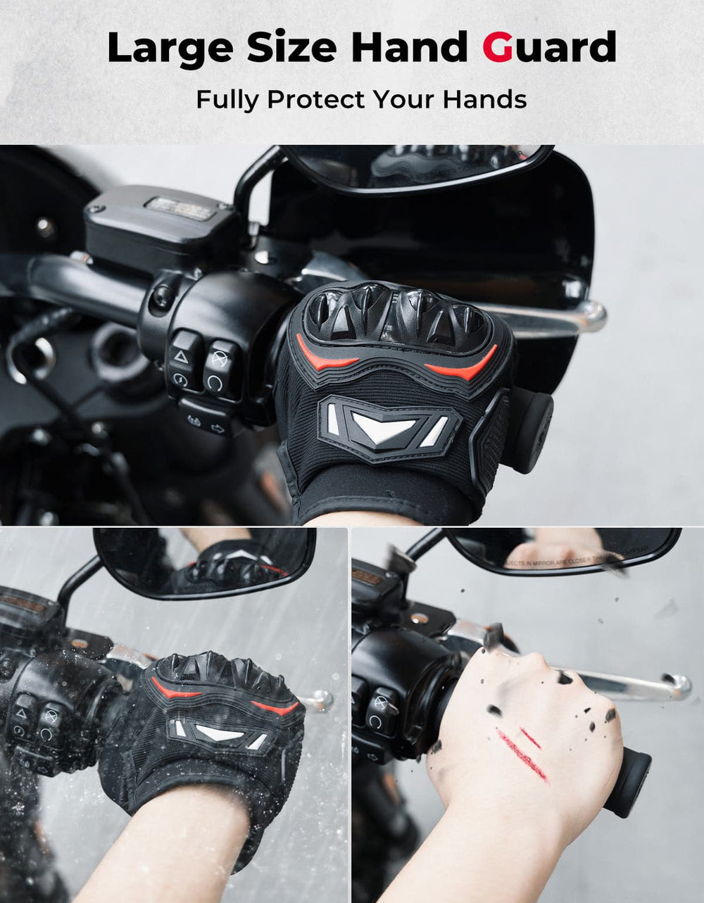 Upgraded Motorcycle Handguards 1 Pair for Softail Dyna Cruiser - Kemimoto