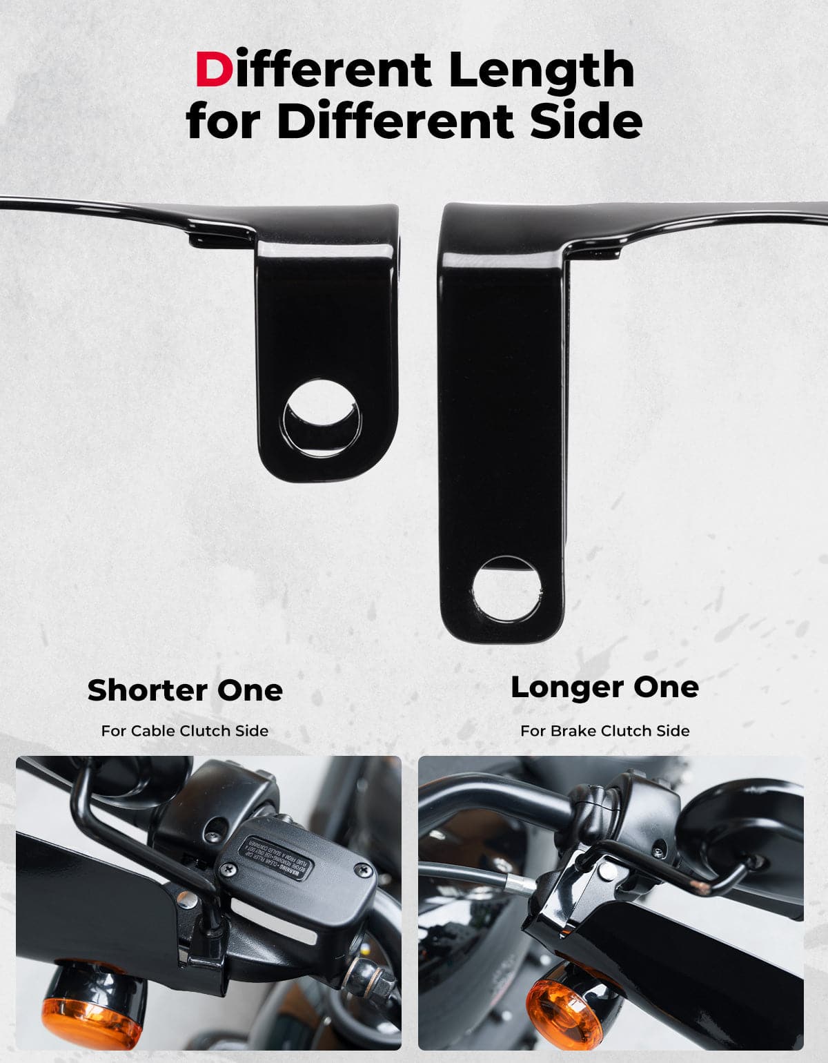 thumbnail image 2 of StarknightMT Motorcycle Handguards Black Coffin Cut Stainless Steel Hand Guards Compatible With 2 of 14
