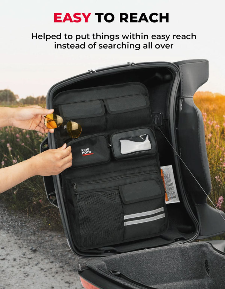Tour Pack Lid Organizer for Road Glide Road King Street Glide Touring Model - Kemimoto
