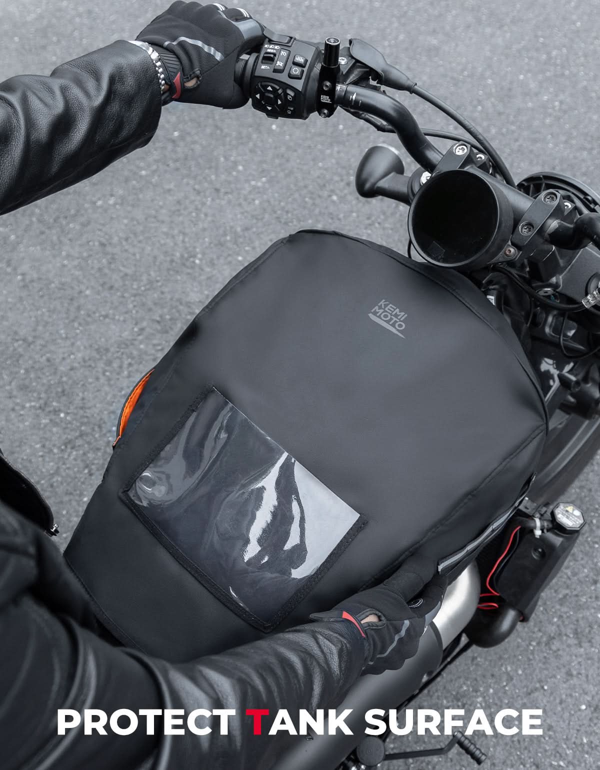 Motorcycle Fuel Tank Bag Cover for Touring Softail - Kemimoto