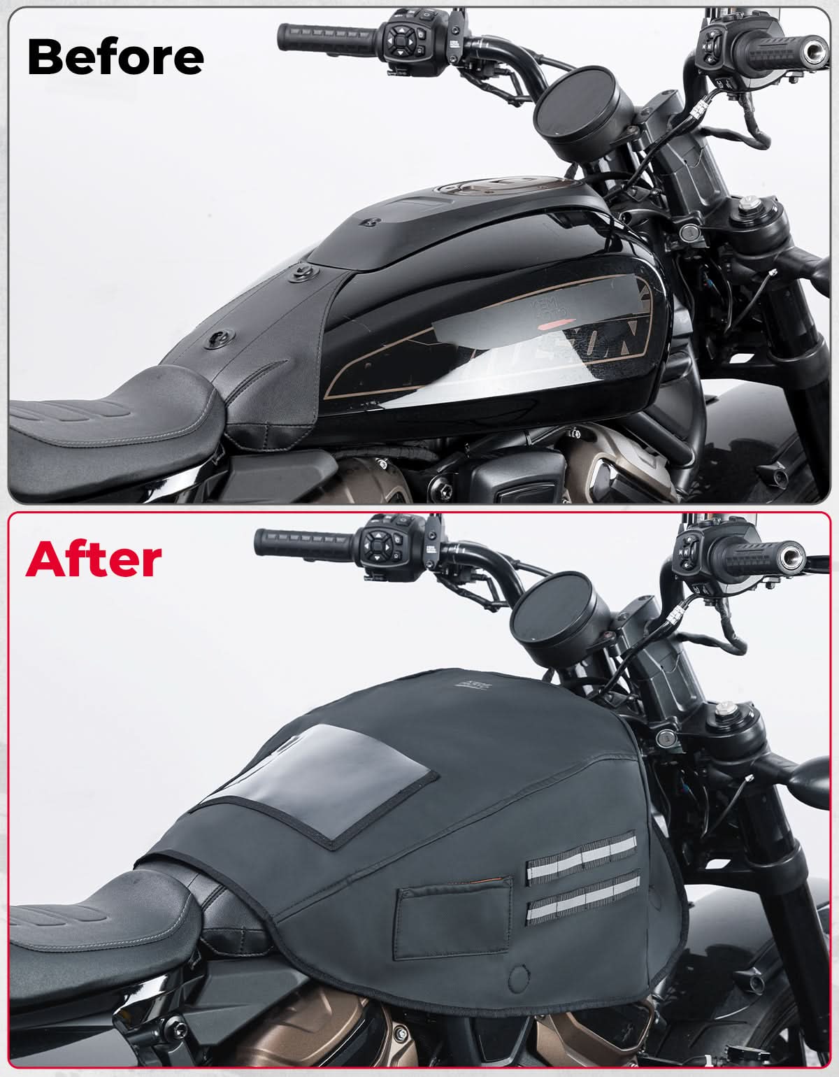 Motorcycle Fuel Tank Bag Cover for Touring Softail - Kemimoto