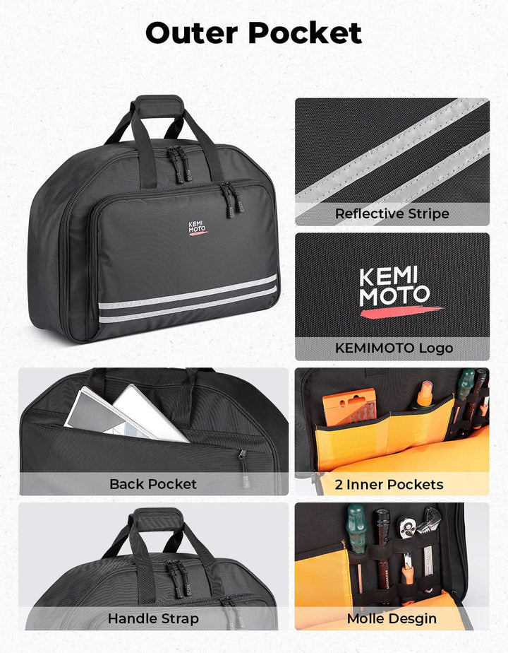 Upgraded Tour Pack Organizer 40L for Touring Models - Kemimoto