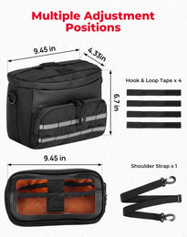 Motorcycle Handlebar Tool Bag for Cruiser Softail Dyna Sportster - Kemimoto