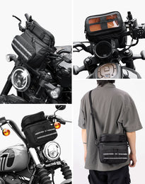 Motorcycle Handlebar Tool Bag for Cruiser Softail Dyna Sportster - Kemimoto