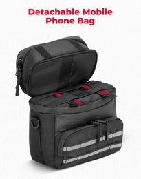 Motorcycle Handlebar Tool Bag for Cruiser Softail Dyna Sportster - Kemimoto