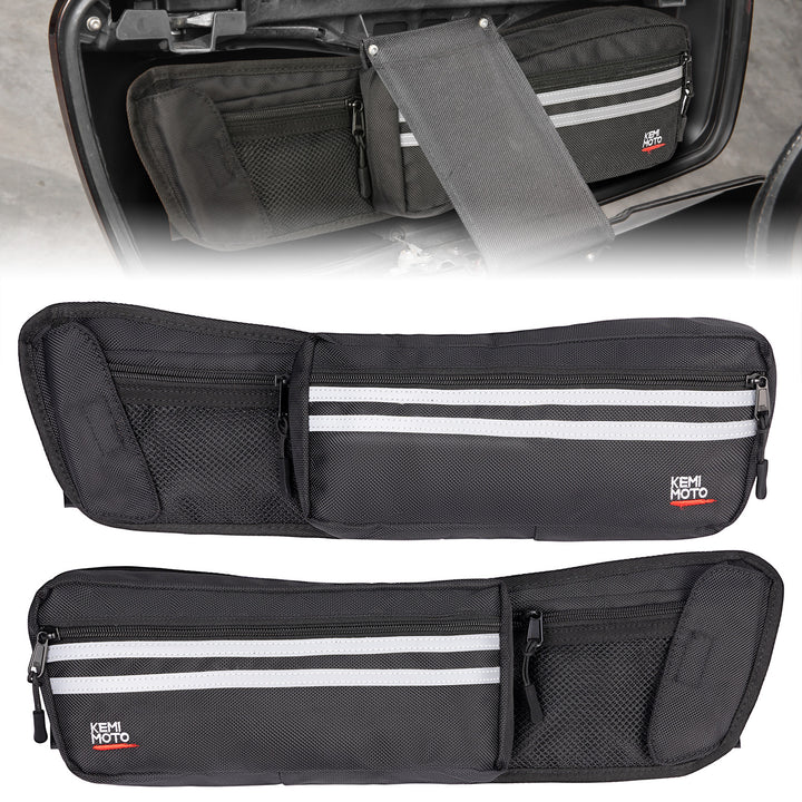Upgraded Saddlebag Lid Organizers 2 Pack for Touring Street Glide Road King - Kemimoto