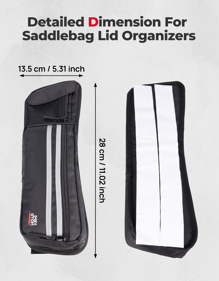 Upgraded Saddlebag Lid Organizers 2 Pack for Touring Street Glide Road King - Kemimoto