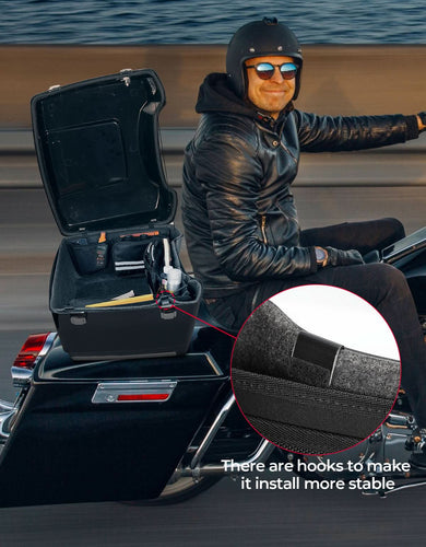 Upgraded Tour Pack Organizers with Hooks for Touring Street Glide Road King 2014-2025 - Kemimoto