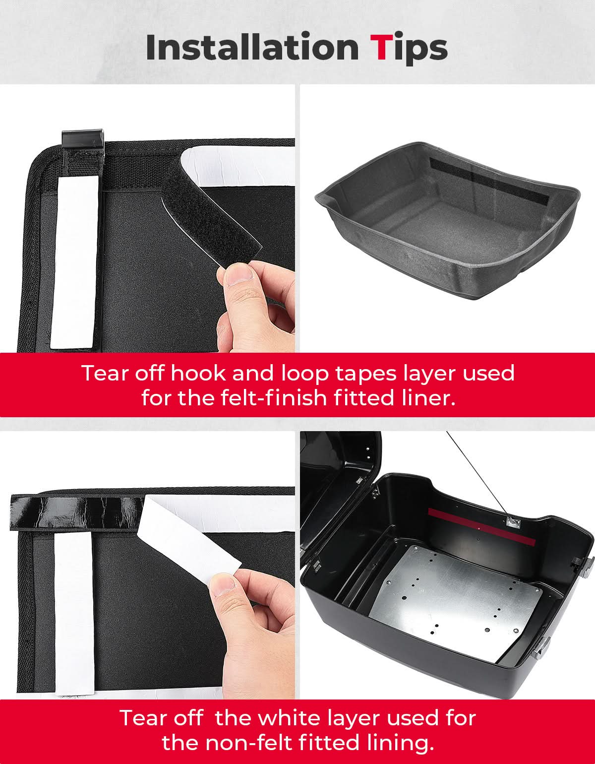 Upgraded Tour Pack Organizers with Hooks for Touring Street Glide Road King 2014-2025 - Kemimoto