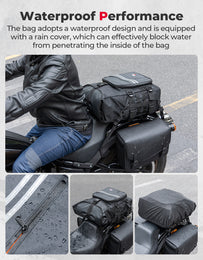 Motorcycle Sissy Bar Bag 30L Motorcycle Tail Travel Luggage Bag - Kemimoto