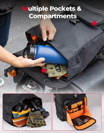 Motorcycle Sissy Bar Bag 30L Motorcycle Tail Travel Luggage Bag - Kemimoto