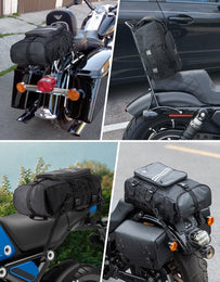 Motorcycle Sissy Bar Bag 30L Motorcycle Tail Travel Luggage Bag - Kemimoto