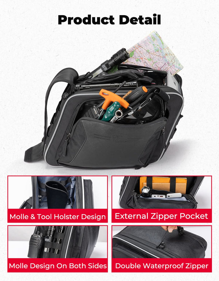 Expandable Saddlebags For Motorcycle Cruiser