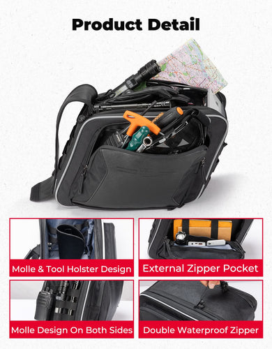 Expandable Saddlebags For Motorcycle Cruiser - Kemimoto