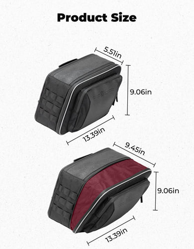 Expandable Saddlebags For Motorcycle Cruiser - Kemimoto