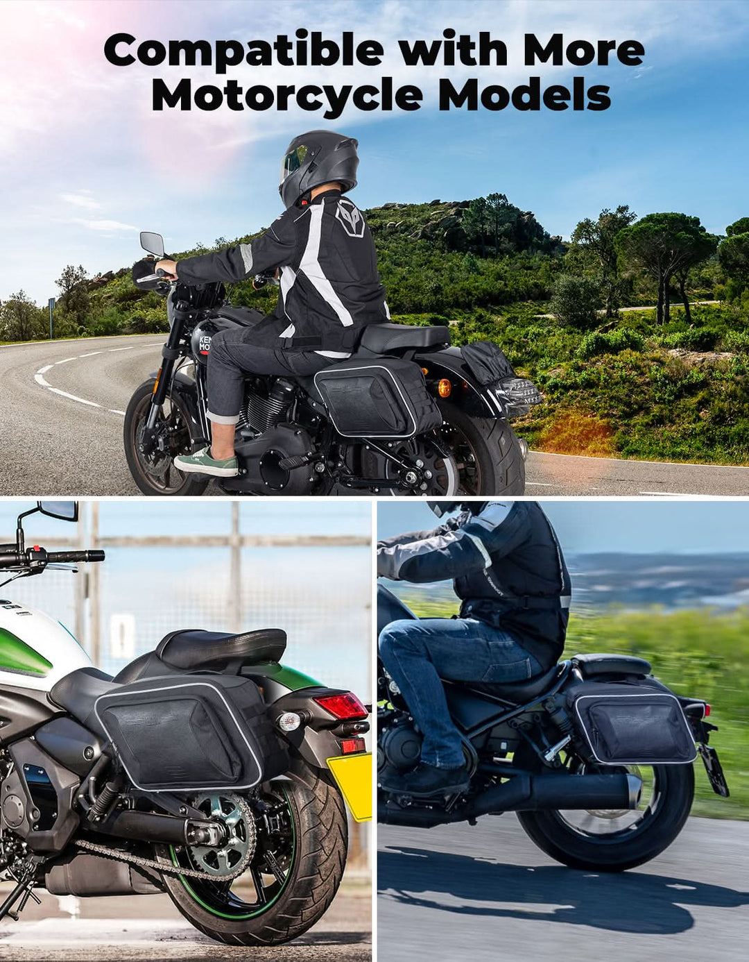 Expandable Saddlebags For Motorcycle Cruiser