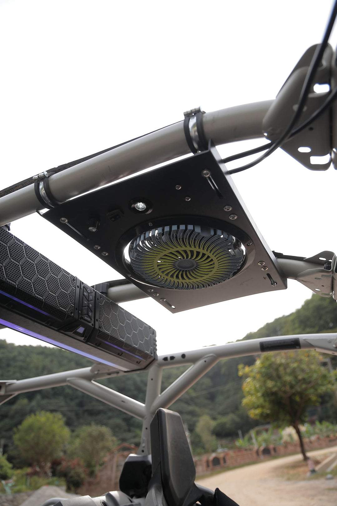 Single Overhead Fan for UTV with 34-51 inch Roof Width for Polaris Can-Am