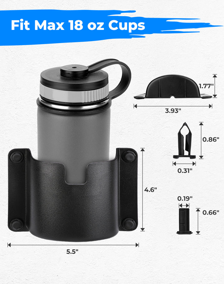Drink Cup Holder Door Mount for Honda Pioneer 700-4/1000-5 - Kemimoto
