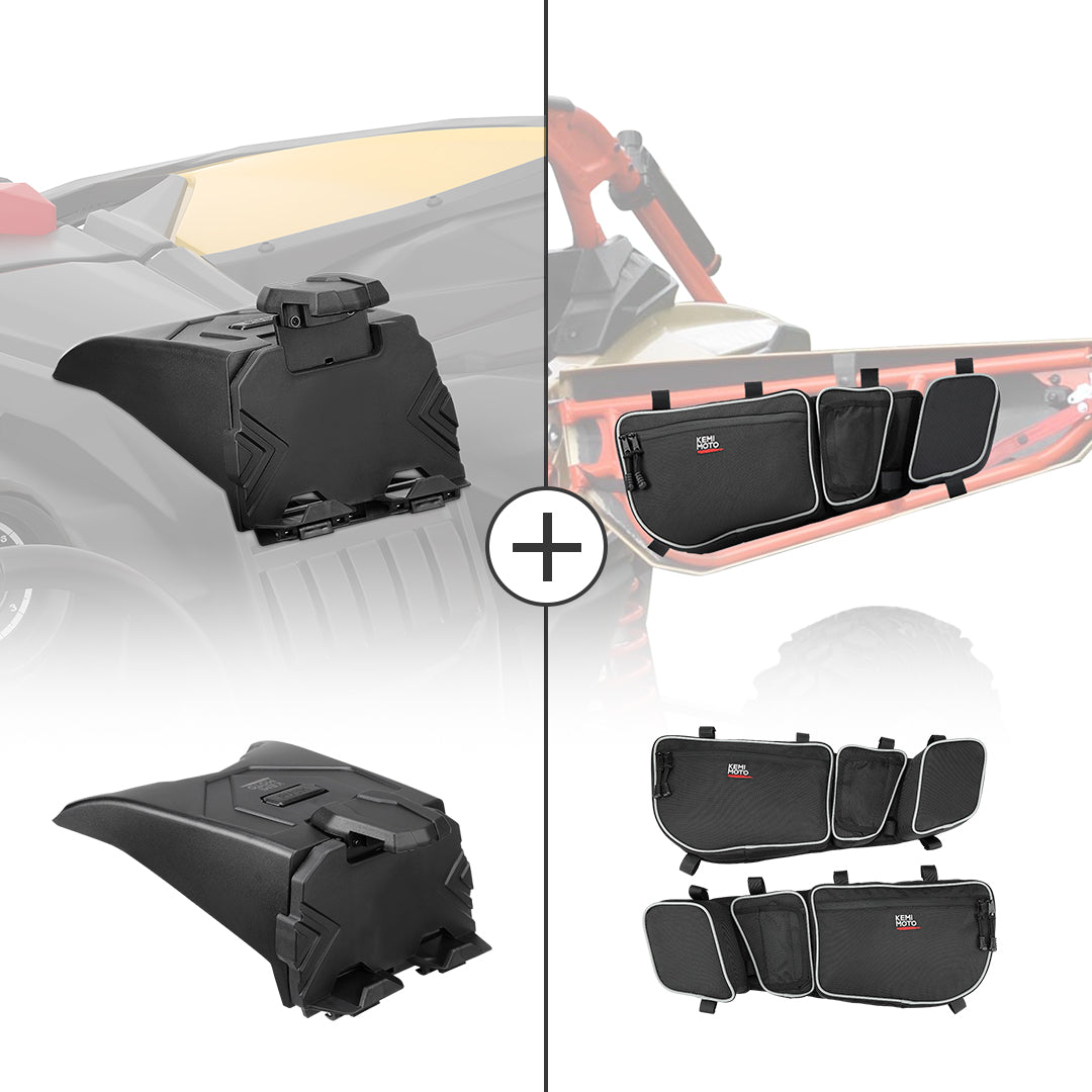 Tablet Holder & Front Door Strorage Bags for Can-Am Maverick X3 MAX