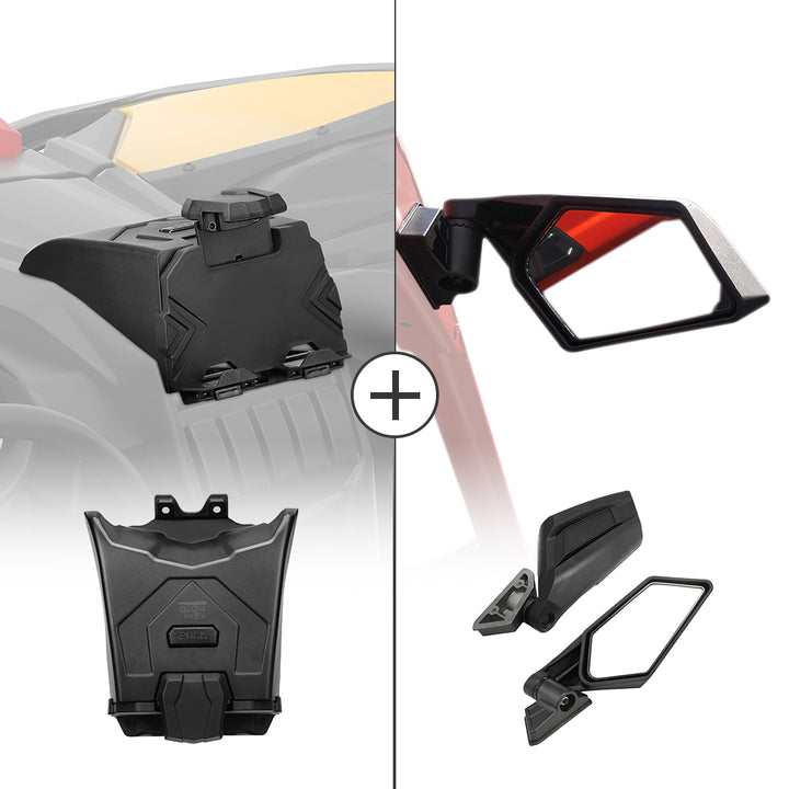 Tablet Holder & Side view Mirrors for Can-Am Maverick X3/MAX