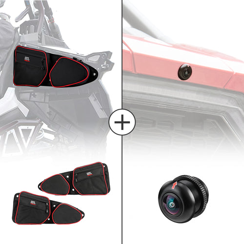 Front Side Door Bags and Front Camera for  Polaris RZR XP 1000
