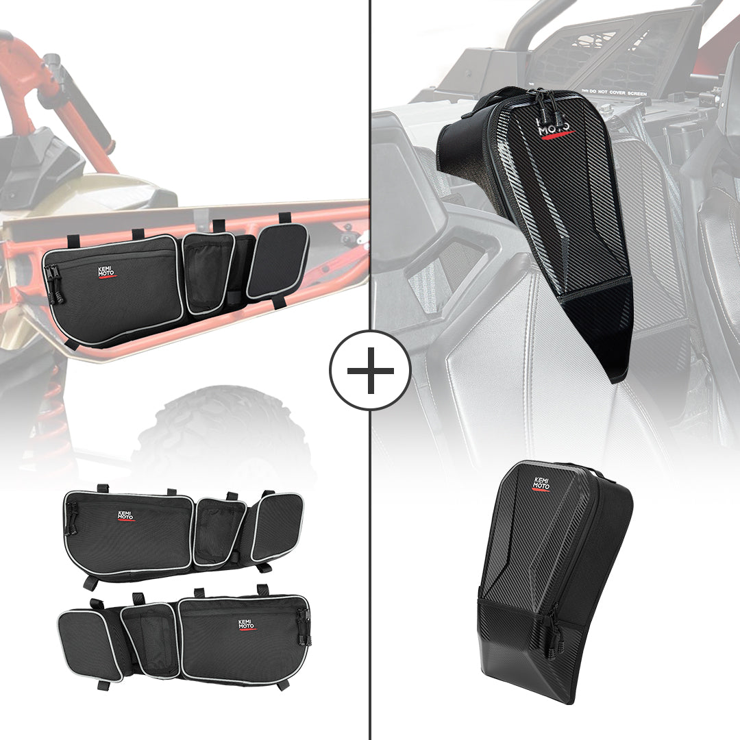 KEMIMOTO Seat Side Pad Assembly For Can-Am Maverick R3 X3 MAX 2017-2024 - Black PU Foam