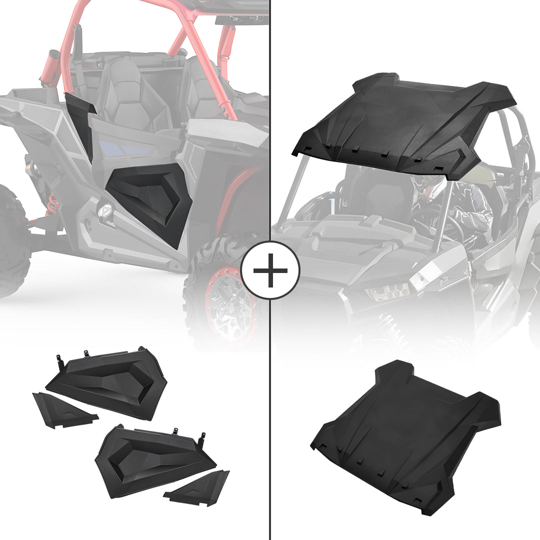 Lower Half Door Inserts Panels & Sport Roof Top for Polaris RZR