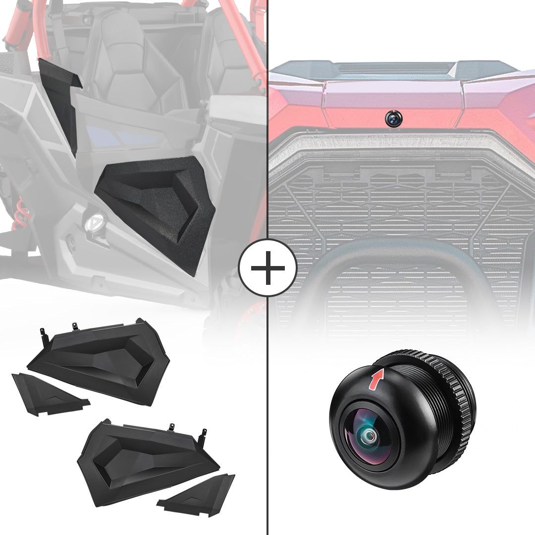 Lower Half Doors and Hard Plastic Roof for Polaris RZR XP 1000