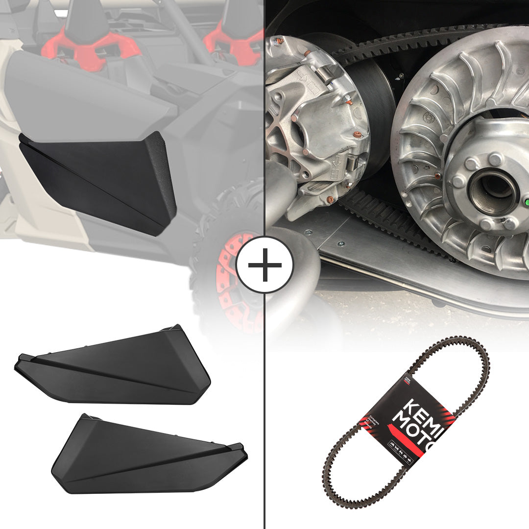 Front Lower Door Inserts & Heavy Duty Belts For Can-Am Maverick X3