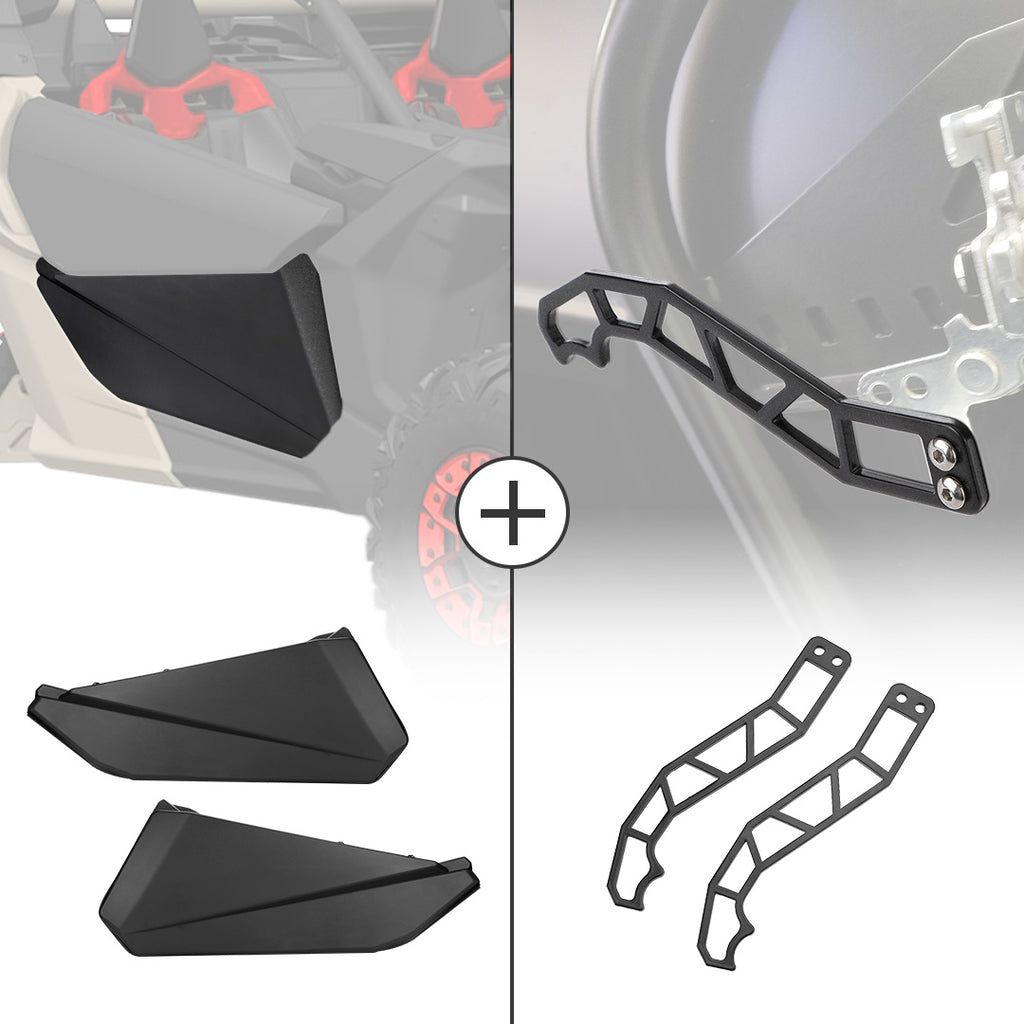 Front Lower Door Inserts & Door Handle Fit Can-Am Maverick X3