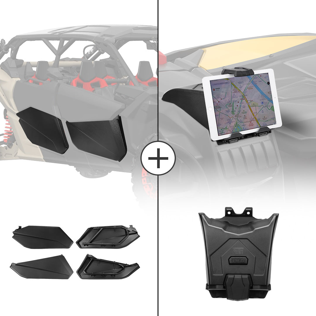 Lower Doors Panels Kit & Tablet Holder For Can-Am Maverick X3 MAX