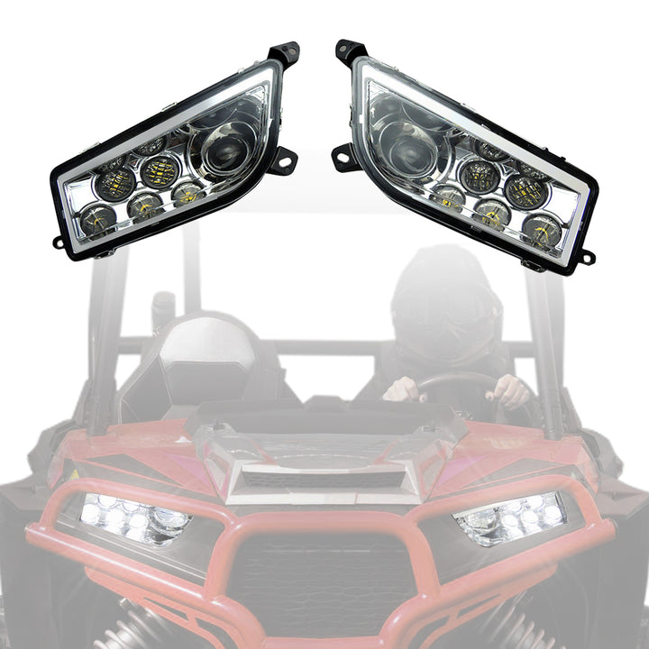 Pair of LED Headlight for RZR XP 1000/ 4 1000/ Turbo/ 900/ S 900