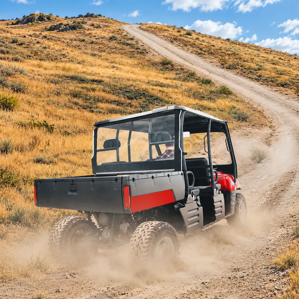 Less loose dust reaches the cab directly